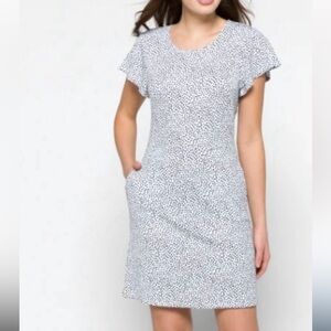 41 Hawthorn Black and White Dotted Mini Dress size medium Dalmatian print